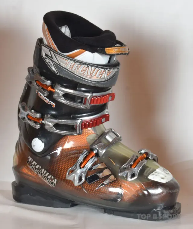 Tecnica MEGA + chaussures de ski noir et orange d’occasion