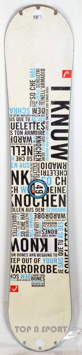 Head Tribute R white snowboard d’occasion sans fixations freestyle