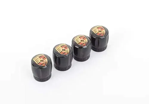 Porsche 99104460267 bouchons valve alu noir x4