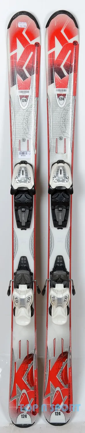 K2 Strike Jr red skis junior occasion