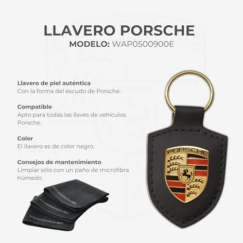 Porsche Drivers Selection porte-clés armoiries noir 8,5 cm
