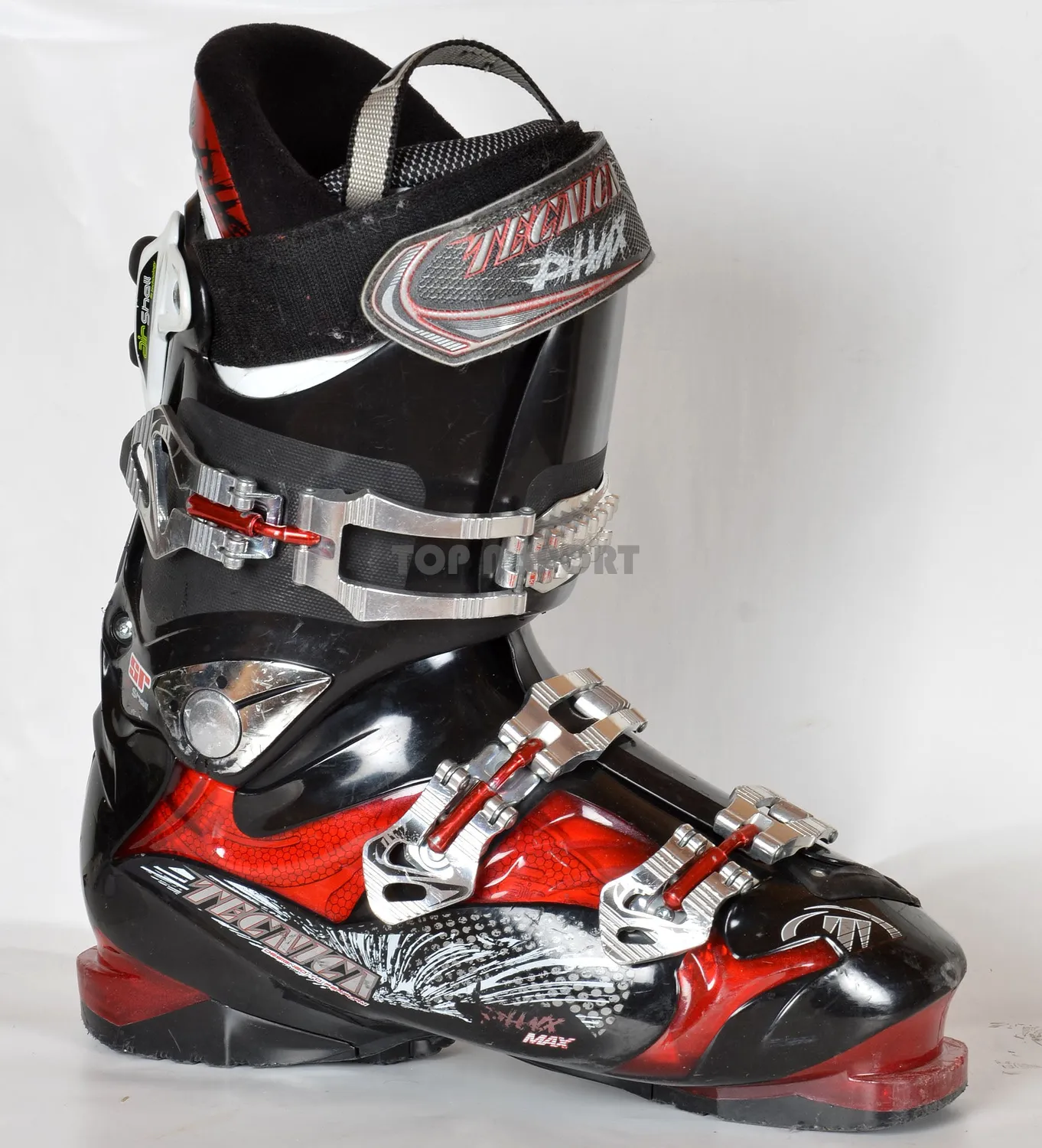 Tecnica Phoenix Max SR chaussures ski occasion noir rouge