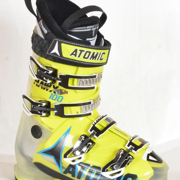 Atomic Hawx 2.0 100 chaussures de ski jaunes confortables