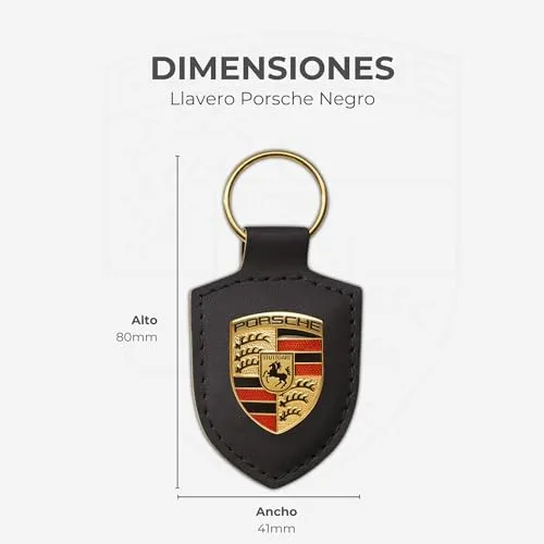 Porsche Drivers Selection porte-clés armoiries noir 8,5 cm