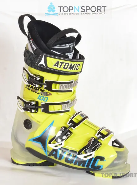 Atomic Hawx 2.0 100 chaussures de ski jaunes confortables
