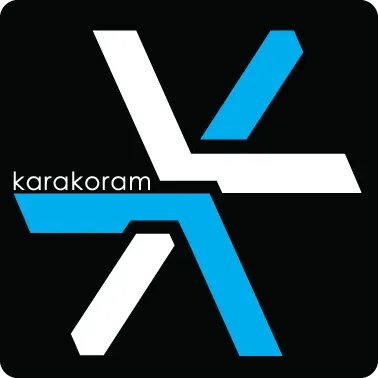 Karakoram Die Cut sticker logo 30x30 cm