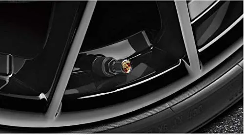 Porsche 99104460267 bouchons valve alu noir x4