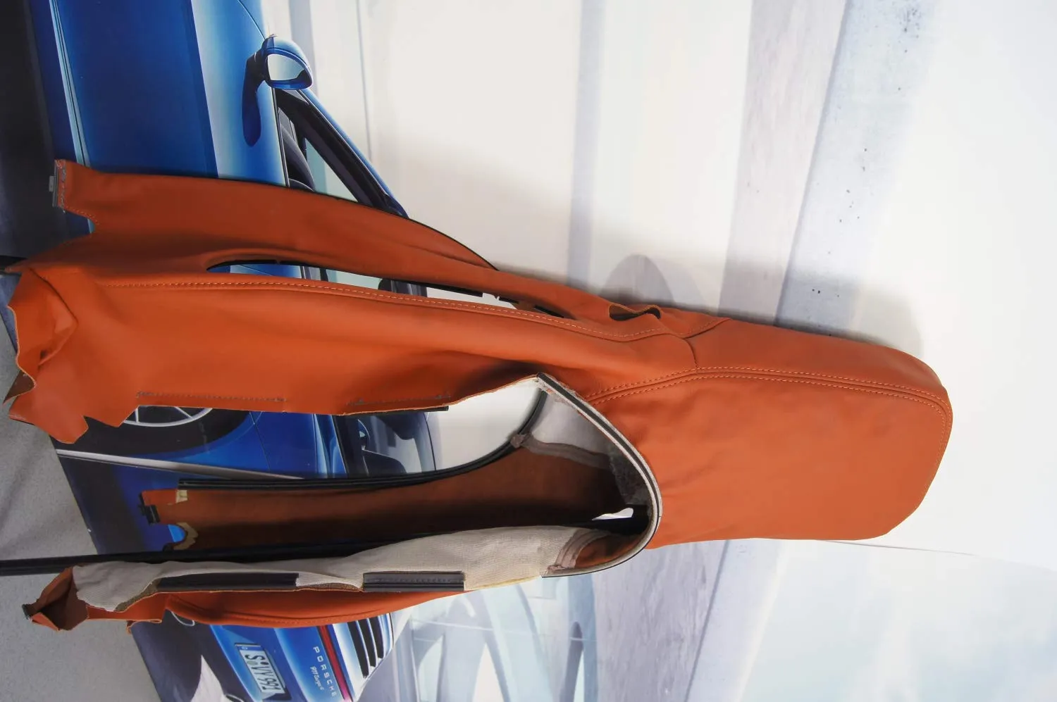 Porsche Boxster Cayman 987 housse siège cuir terre cuite