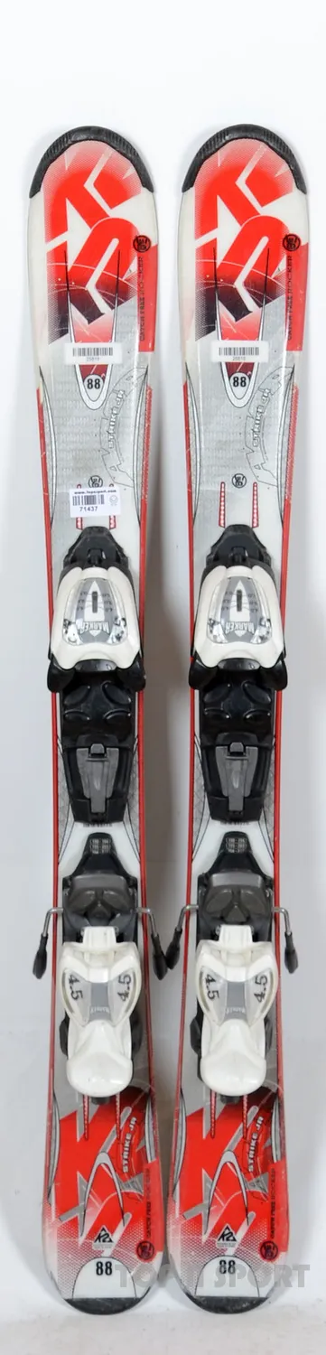 K2 Strike Jr red skis junior occasion
