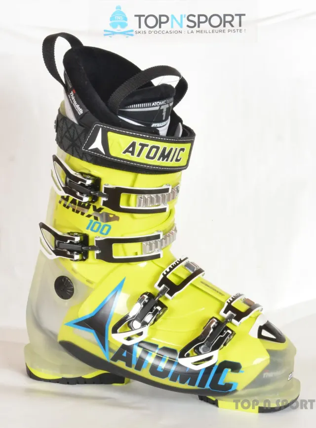 Atomic Hawx 2.0 100 chaussures de ski jaunes confortables