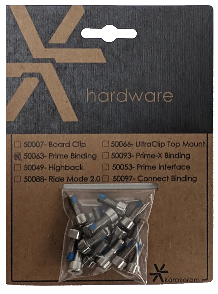 Karakoram Prime1 Binding Hardware visserie inox rechange