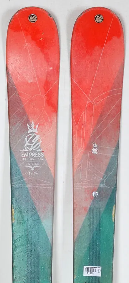 K2 Empress skis femme occasion freestyle park