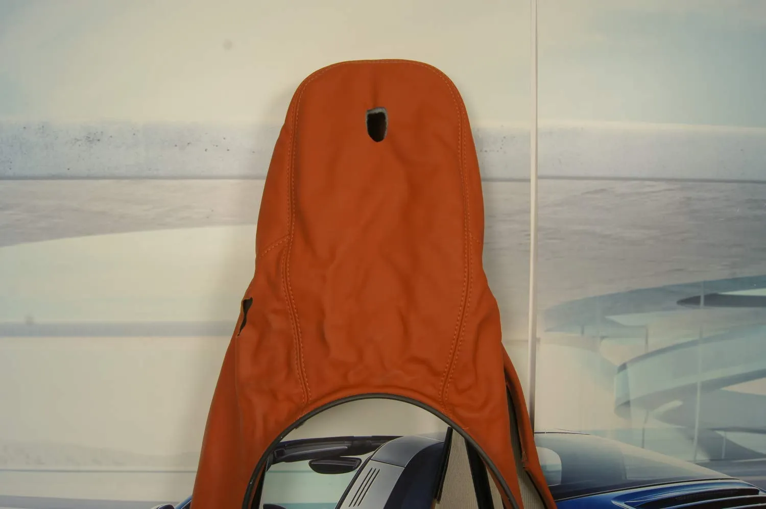 Porsche Boxster Cayman 987 housse siège cuir terre cuite
