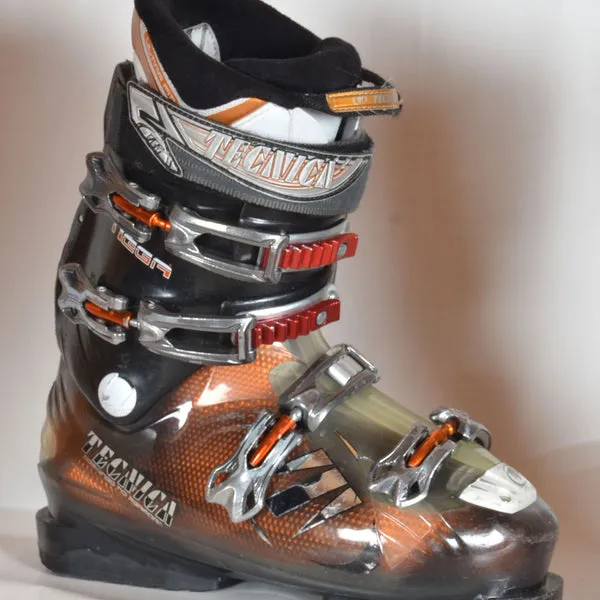 Tecnica MEGA + chaussures de ski noir et orange d’occasion