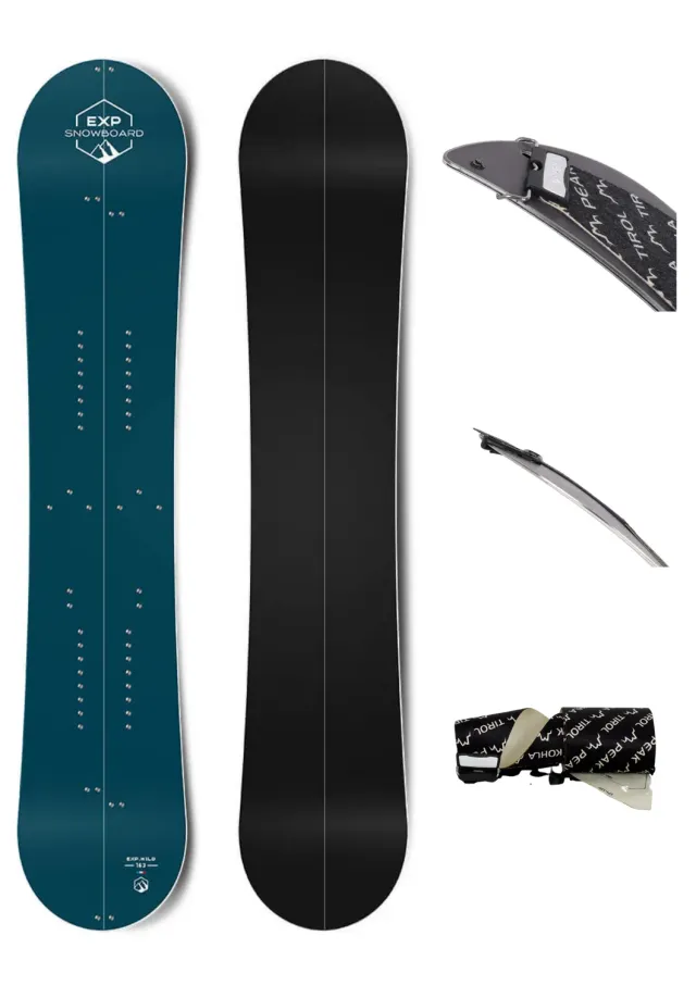 Exp-snowboard Wild Pack splitboard + peaux Kohla