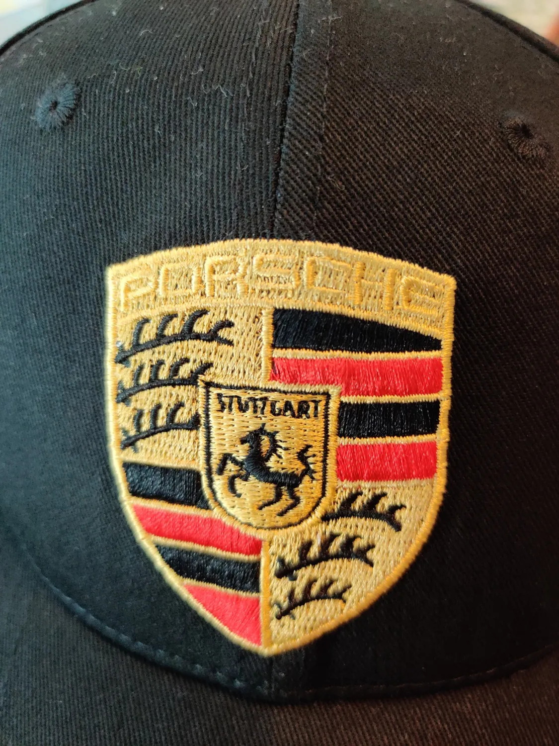Porsche casquette blason noir 100% coton taille unique