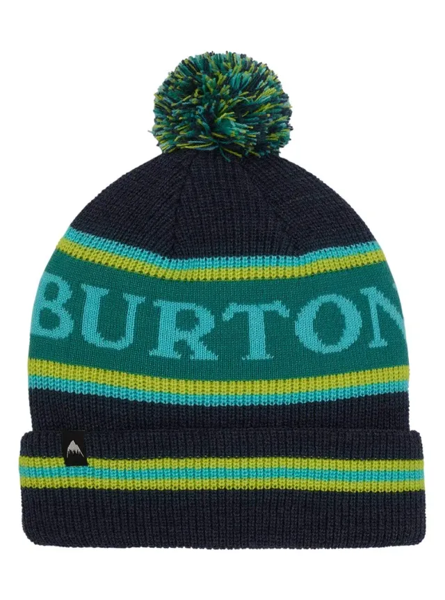 Burton of London Trope bonnet garçon pompon bleu